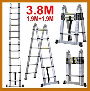 סולם טלסקופי כפול 3.8 מטר