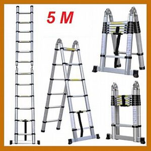 סולם טלסקופי כפול 5 מטר