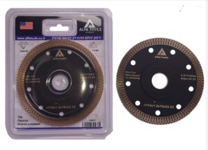 דיסק יהלום טורבו דק לחיתוך פורצלן סופר מקצועי 4.5"