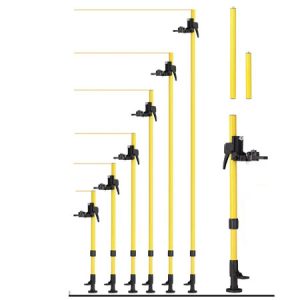 חצובה טלסקופית 3 מטר אורך עם מעמד לפלס לייזר ופדל וואקום
