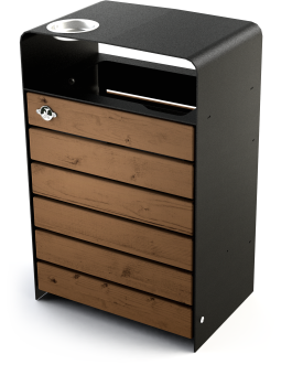 אשפתון דגם "לביא עץ" נפתח 60 ליטר